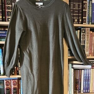 Halston Heritage Gray Long Sleeve Dress